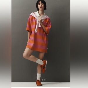 DAILY PRACTICE ANTHROPOLOGIE RUGBY STRIPE SHIRTDRESS NWT